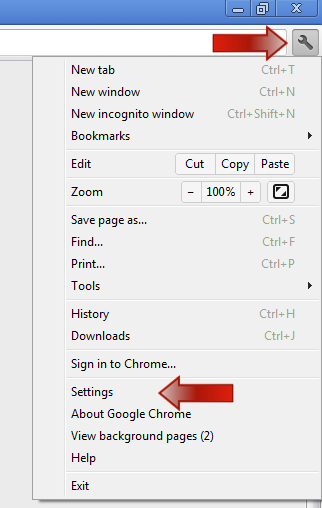 where is chrome menu settings icon